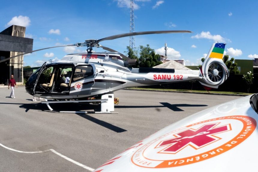 SAMU Sergipe recebe novo helicóptero para reforçar atendimentos de urgência