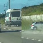 Discussão no trânsito termina em perseguição e capotamento na BR-101, em João Pessoa