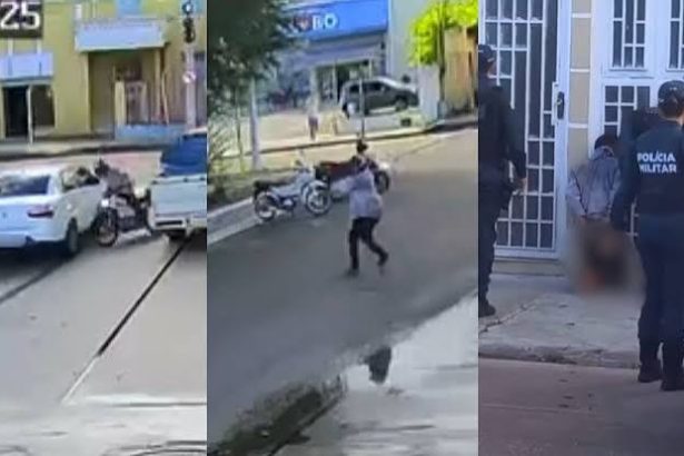 Suspeito de série de assaltos é atropelado, baleado e preso após perseguição no Piauí