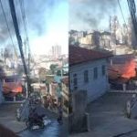 Incêndio de grandes proporções atinge imóvel abandonado em Salvador