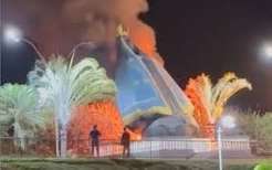 Imagem de Nossa Senhora Aparecida é destruída por incêndio e desaba em Goiás