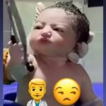 Bebê surpreende ao segurar estetoscópio de médico logo após nascer, e cena viraliza na internet