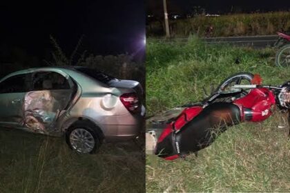 Motociclista morre após colisão entre moto e carro na SE-170, em Campo do Brito