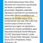 Ricardo Marques afirma que candidatura ao Governo de Sergipe continua após saída de vice