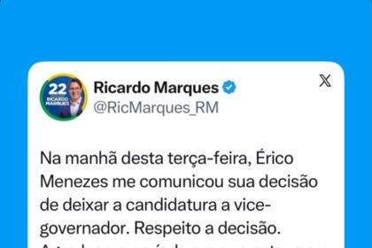 Ricardo Marques afirma que candidatura ao Governo de Sergipe continua após saída de vice
