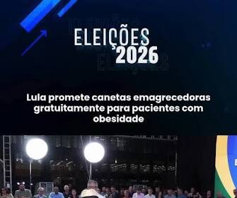 Lula anuncia distribuição de canetas emagrecedoras pelo SUS para tratamento da obesidade