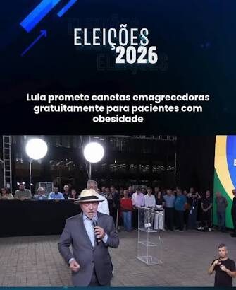 Lula anuncia distribuição de canetas emagrecedoras pelo SUS para tratamento da obesidade