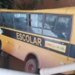 Ônibus escolar perde força, desce desgovernado e cai em rio em Minas Gerais