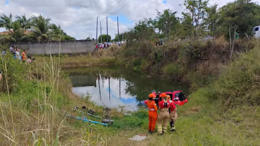 Homem de 36 anos é encontrado mort0 após carro cair em açude em Moita Bonita