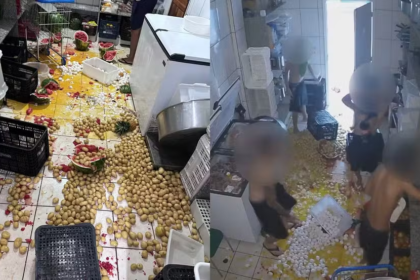 Adolescentes e jovem são flagrados em “guerra de comida” após invadirem escola no Paraná
